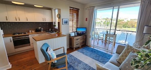 Comfortably and thoughtfully furnished apartment.  Balcony with harbour views.