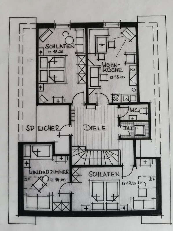 Ferienwohnung im DG 80qm-dav