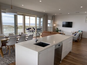 Kitchen overlooking the beach