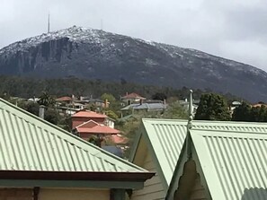 Situated upstairs, you'll enjoy peaking views Mount Wellington.