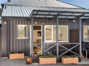 The outside patio with undercover seating offers the ideal spot for a slow morning with your coffee. 
