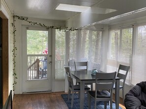 Dining table in Florida room