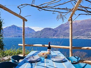 Water, Sky, Mountain, Property, Blue, Nature, Azure, Table, Shade, Lake