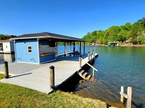 Private dock ideal for fishing, docking your boat, or simply enjoying the water