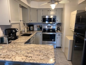 Remodeled kitchen with new appliances