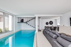 Indoor Heated Pool / Living Room