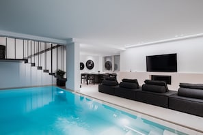 Indoor Heated Pool / Living Room