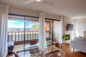 Ocean views from the living and dining room.