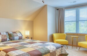 Bedroom #2 has a queen-size bed and is upstairs. Beautiful views of sunrises.