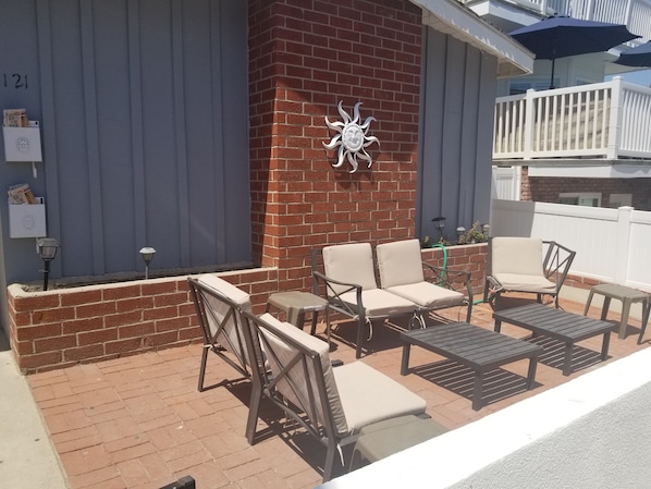front patio for lower unit usage