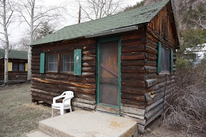 Cabin 1 has a small deck.