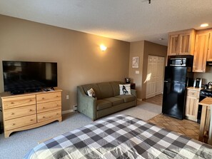 Our Sofa bed and smart TV
