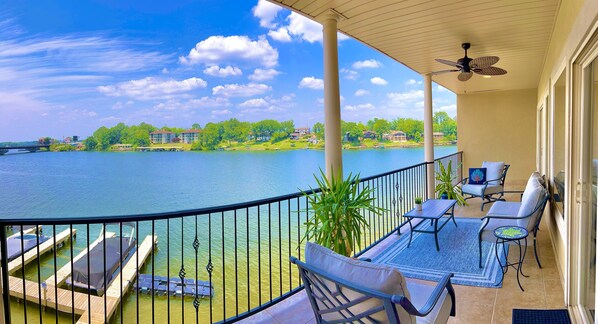 Soak in the beautiful sunsets from your oversized private balcony.