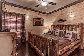 Our comfy king bed is a perfect place to crash at the end of a long day!
