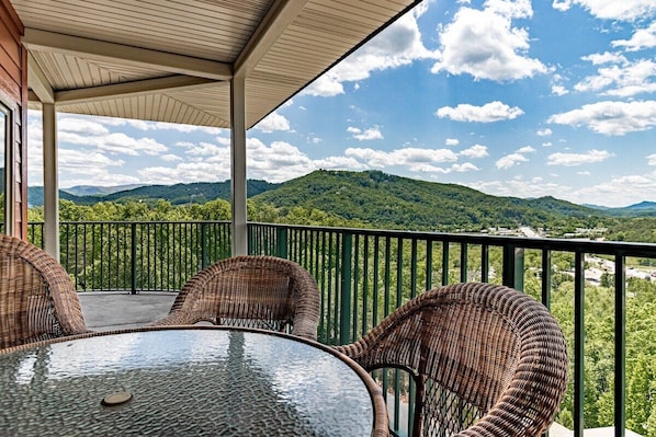 Our condo walks right out into the mountains - take in the stunning views of the Great Smoky Mountains as you enjoy your morning coffee - one of the best spots in the world!