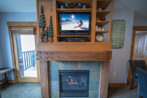 Unwind with the gas fireplace