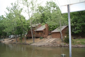 Two ramps. One for boat- another for 4 person paddleboat and kayaks easy entry. 