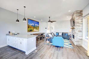 Living room and dining table