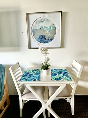 Two seat dining table.
