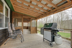 Grill out during your stay with the provided grill and propane.