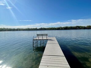 Dock with bench and ladder