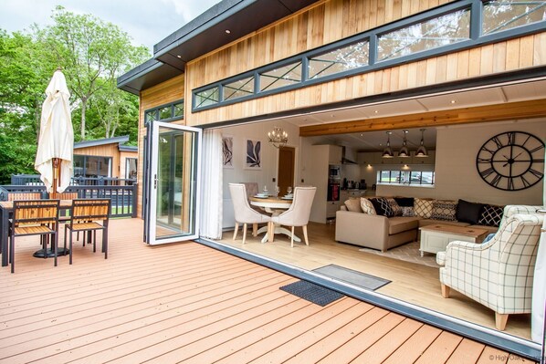 Bifold doors on to the expansive deck