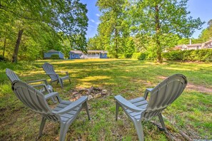 Backyard | 1-Acre Property | 3 Exterior Security Cameras