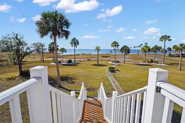 Stairs Leading to Backyard and St. Joe Bay