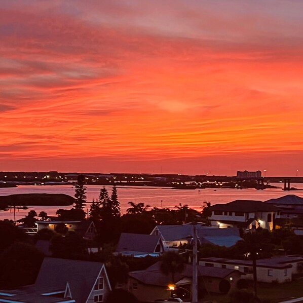 Stunning sunsets - View of Port Orange and the Dunlawton Bridge at sunset! 