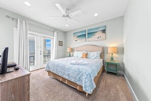 Bedroom 4 is another master suite with a spacious full bathroom, walk in closet, and patio access! 