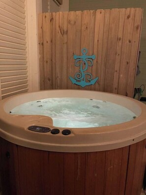 The hot tub is the perfect place to end your evening! 
