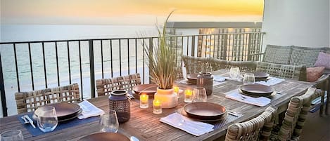 Enjoy Dinner, Views, and Relaxation on your Private Roof Top Balcony