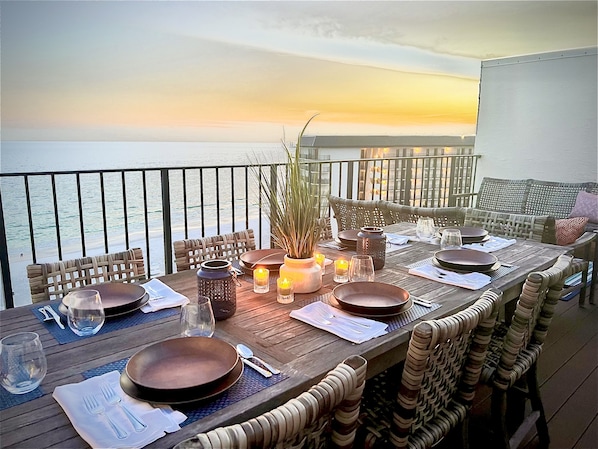 Enjoy Dinner, Views, and Relaxation on your Private Roof Top Balcony