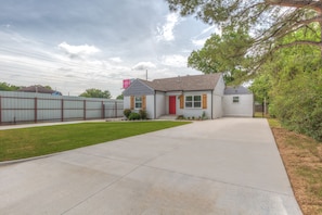 Lots of driveway space. We have two driveways!