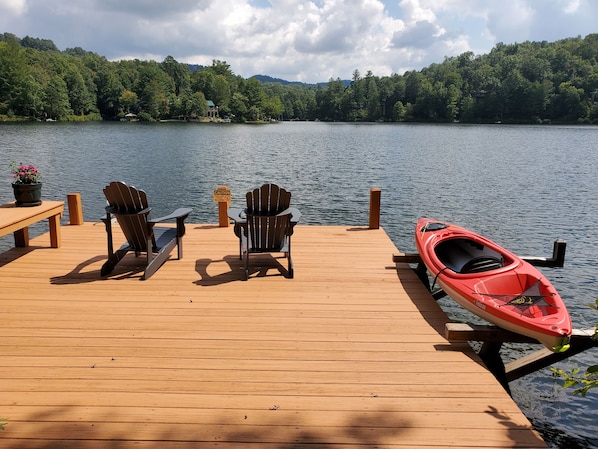 Dock with amazing view of Lake Wanteska