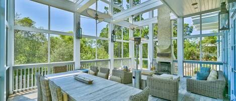 373 Needlerush - Watercolor - Two Story Screened Porch