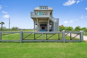Fully fenced in yard