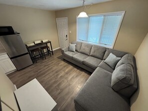 Living room with sectional couch