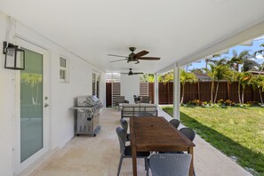 Our Favorite part of the house: The Pergola. Enjoy the beautiful Florida weather