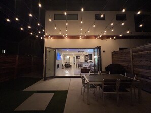 Backyard at night