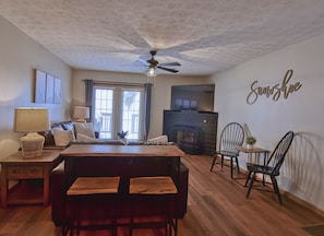 Family room with ample seating.