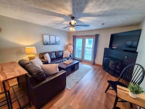 Family room with ample seating.