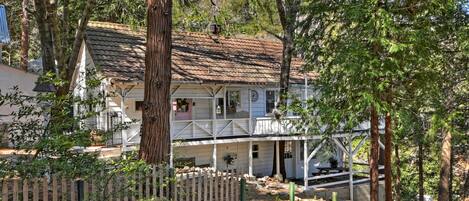 Storybook cottage nestled amongst the forest.