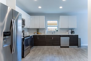 The Kitchen is modern and newly upgraded and a pleasure to cook in. It has everything you need to create an amazing home-cooked meal for family or friends.