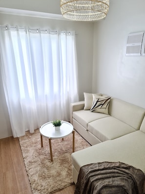 Bright natural light into the living room.