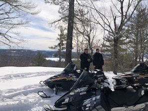 The Punkin Valley Snowmobile trail runs by the end of the street.