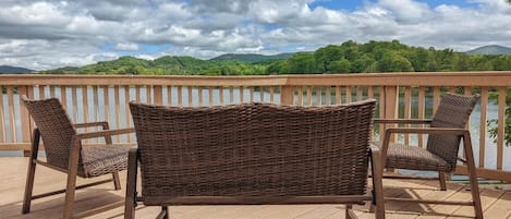 Beautiful Lake & Mountain Views From the Main Level Deck