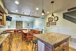 Kitchen and dining area
