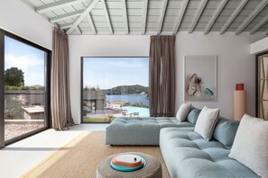 Living Room With Sea Side View