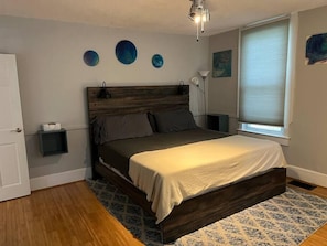 Main floor bedroom with King bed. 